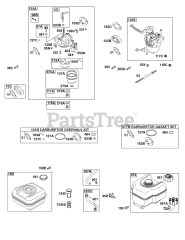 Briggs & Stratton 122232-0122-E8 - Briggs & Stratton Horizontal Engine Carburetor, Fuel Supply