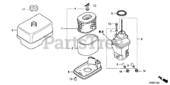 Honda GX270 UT2X SWC4 (GCBGT) - Honda Engine, Made in Thailand (SN: GCBGT-2258491 - GCBGT-9999999) AIR CLEANER (5)