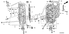 Honda BF200 A4 XA (BAEJ) - Honda Marine Engine, Made in Japan (SN: BAEJ-1200001 - BAEJ-1299999) CYLINDER HEAD
