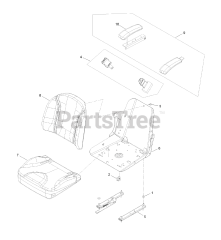 Exmark RAE708GEM60300 - Exmark 60" Radius E-Series Zero-Turn Mower, Exmark 708 (SN: 400000000 - 402082299) (2017) Seat Assembly (cont)