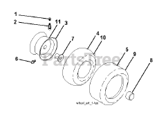 Husqvarna LTH 171 (960410208-00) - Husqvarna Lawn Tractor (2010-08) WHEELS &amp; TIRES