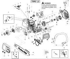 Poulan Pro PPB 4218 - Poulan Pro Chainsaw, Type 1 (2008-07) Starter - Type 1-2