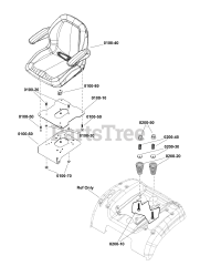 Snapper 1688085-00 - Snapper 18" Seat Kit, High Back With Armrests