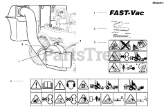 Simplicity 5048265 - Simplicity 61" 3-Bag Collection System Decal Group - Fast-Vac Blower S/N: 07/2014 &amp; Above (446dclb1)