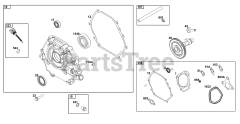 Briggs & Stratton 25T237-0331-H5 - Briggs & Stratton Horizontal Engine Crankcase Cover/Sump Group