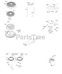 Briggs & Stratton 44U777-0005-G1 - Briggs & Stratton Vertical Engine Flywheel, Controls, Wire Harness, Starter, Alternator