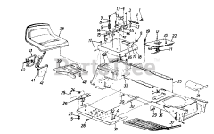 Hechinger 06-494595 (146S848H372) - Hechinger Garden Tractor (1996) Seat/Frame