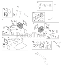 Briggs & Stratton 389447-0123-E1 - Briggs & Stratton Horizontal Engine Cylinder Head Group