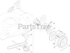 Lawn-Boy 10632 - Lawn-Boy 20" Walk-Behind Mower (SN: 313000001 - 313999999) (2013) Transmission, Rear Wheel and Height-of-Cut Assembly