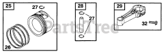 Briggs & Stratton 12C802-2320-E1 - Briggs & Stratton Vertical Engine Piston Grp