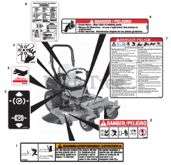 Gravely 991077 (Pro-Turn 152) - Gravely Pro-Turn 52" Zero-Turn Mower, Kawasaki (SN: 000101 & Above)