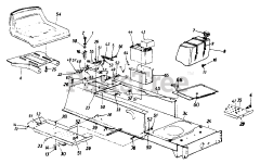 Wizard MTD 9122A39 (133K619G098) - Wizard Lawn Tractor (1993) (Western Auto) Seat And Frame Assembly