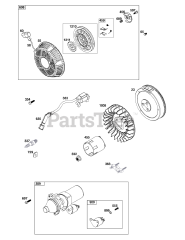 Briggs & Stratton 25T237-0331-H5 - Briggs & Stratton Horizontal Engine Flywheel, Ignition, and Starter Group