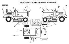 Weed Eater WEX 1242 B - Weed Eater Lawn Tractor