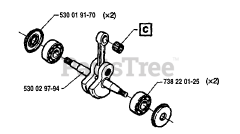 Husqvarna 36 - Husqvarna Chainsaw (1994-05) Crankshaft