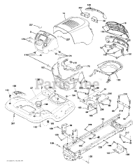 Dixon D15KH30 (960410227-00) - Dixon 30" Lawn Tractor, 15hp Kohler (2011-06) CHASSIS ENCLOSURES