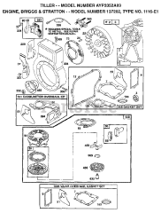 Electrolux/AYP 3352 A89 - Electrolux/AYP Tiller (1998) ENGINE, BRIGGS AND STRATTON