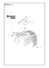Husqvarna 236 R - Husqvarna Brush Cutter (SN: 20090100001 - 20143600000) CYLINDER COVER