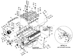 Generac QT08054KVNNA - Generac 80kW Home Standby Generator (SN: 4951145 - 4951145) (2008) Engine Common Parts L/H Side 5.4L CPL (0F3848)