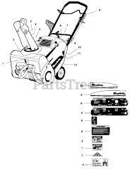 Simplicity 520 E (1694586) - Simplicity 20" Snow Thrower, 5hp Decals Group (178dg)