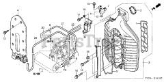Honda BF200 A4 XA (BAEJ) - Honda Marine Engine, Made in Japan (SN: BAEJ-1200001 - BAEJ-1299999) INTAKE MANIFOLD