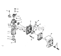 Poulan Pro PPC 22 - Poulan Pro String Trimmer CARBURETOR &amp; AIR CLEANER #216831S, &amp; 216832S