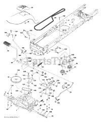 Poulan PO 10538 LT (960480070-00) - Poulan Lawn Tractor (2013-12)