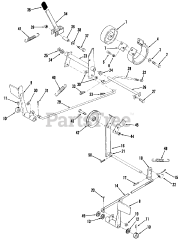Toro A1-184801 (GT-1848) - Toro Garden Tractor (1982) Clutch, Brake And Speed Control Linkage