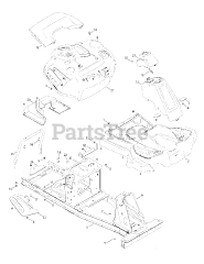 Murray 13AC26JD058 - Murray Lawn Tractor (2015) Frame &amp; Fender