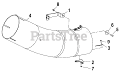 Exmark LZUV2B - Exmark Ultra Vac Twin Bagger for Lazer Z Mower (SN: 000850000 - 000919999) (2010) LZUV3B - Lower Tube Assembly 109-1973