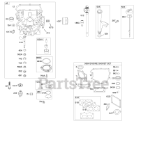 Briggs & Stratton 445877-0136-E1 - Briggs & Stratton Vertical Engine Engine Sump, Gasket Set-Engine, Lubrication