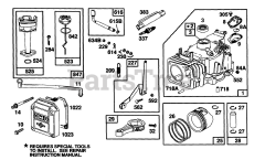 Briggs & Stratton 104777-0102-01 - Briggs & Stratton Vertical Engine Cylinder,Oil Fill,Piston