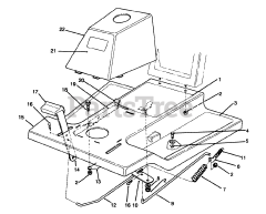 Toro 70040 (8-25) - Toro Rear-Engine Riding Mower (SN: 079000001 - 079000578) (1997) Front Body Assembly