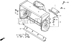 Honda HS621 AS/D (SZAN) - Honda 21" Snow Blower, Made in Japan (SN: SZAN-1130001 - SZAN-1130378) AUGER HOUSING