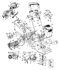 MTD 90187 (126-478M062) - MTD Walk-Behind Mower (1996) (Lowes) General Assembly