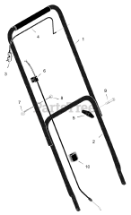 Murray 205210x71A - Murray 20" Walk-Behind Mower (2001) Handle Assembly