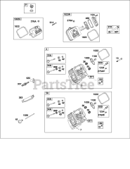 Briggs & Stratton 356447-0364-G1 - Briggs & Stratton Horizontal Engine Cylinder Head, Valves, Valve Covers