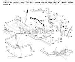 Husqvarna CTH 2542 T (960610218-02) - Husqvarna Lawn Tractor (2009-03) BAGGER