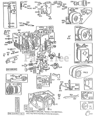 Briggs & Stratton 193702-0359-01 - Briggs & Stratton Vertical Engine Cyl,Sump,Mufflers,Piston,Oil
