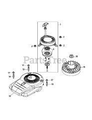 MTD 1P65N0A - MTD Engine 1P65N0A Flywheel &amp; Shroud