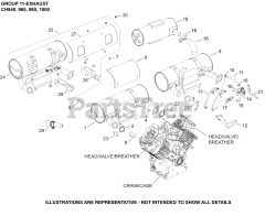 Kohler CH940-3004 - Kohler Command PRO Engine, Basic Version, 32.5hp, 999cc 11 Exhaust