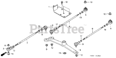 Honda H5518 NA2/D (TZAC) - Honda Multi-Purpose Tractor, Made in Japan (SN: TZAC-3500001 - TZAC-3599999) REAR STEERING ARM