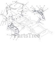 Ariens 991163 - Ariens Apex 60" Zero-Turn Mower, 24hp Kawasaki FR (SN: 200000 & Above) Engine Guard and Fenders - Apex