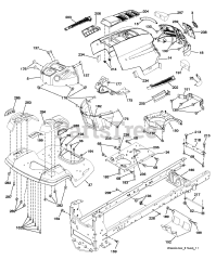 Husqvarna LTH 171 (960410023-05) - Husqvarna Lawn Tractor (2010-04) CHASSIS &amp; ENCLOSURES