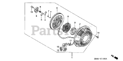 Honda GX270 QWA2 (GCAB) - Honda Engine, Made in Japan (SN: GCAB-1000001 - GCAB-1999999) RECOIL STARTER