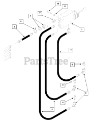 Cub Cadet 640 (590-640-100) - Cub Cadet 60" Front Loader att Hydraulic Valve And Hardware