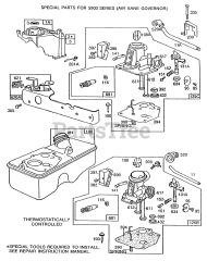 Briggs & Stratton 113908-5905-01 - Briggs & Stratton Vertical Engine Carburetors &amp; Fuel Tank Assy