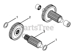 Gravely 987068 - Gravely Lawn Tractor, 18hp Kohler, With Hydraulic Lift (SN: 000101 & Above) NUMBER SEVEN SHAFT - PINION/FINAL DRIVE - 066, 067, 068, 069 - G SERIES