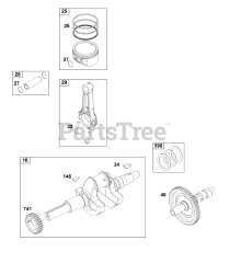 Briggs & Stratton 356447-0665-G1 - Briggs & Stratton Horizontal Engine Crankshaft Group
