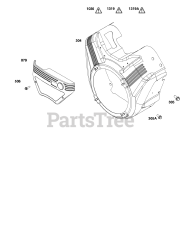 Briggs & Stratton 356442-0126-B5 - Briggs & Stratton Horizontal Engine Blower Housing Group